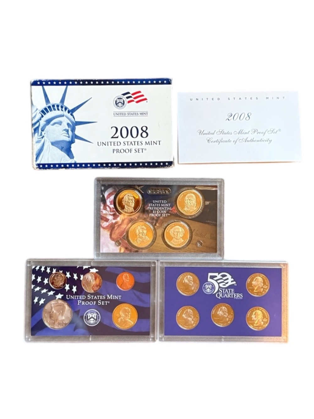 2008 United States Mint Proof Set In Cases